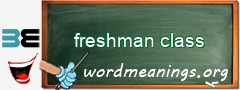 WordMeaning blackboard for freshman class